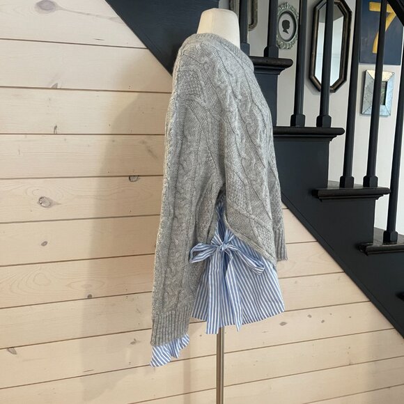 Anthropologie Cable Knit Tie Sweater NWOT Size Large - Picture 6 of 11